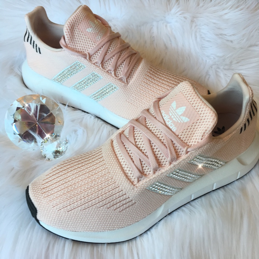 Bling Adidas Swift Run Shoes w/ Swarovski Crystals